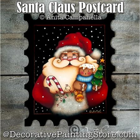 Santa Postcard Painting Pattern PDF DOWNLOAD - Anita Campanella